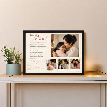 Letter to Mom – Personalized Photo Frame (10x16 Inch)