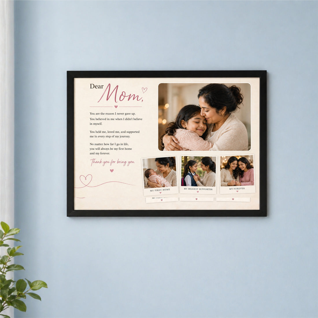 Letter to Mom – Personalized Photo Frame (10x16 Inch)
