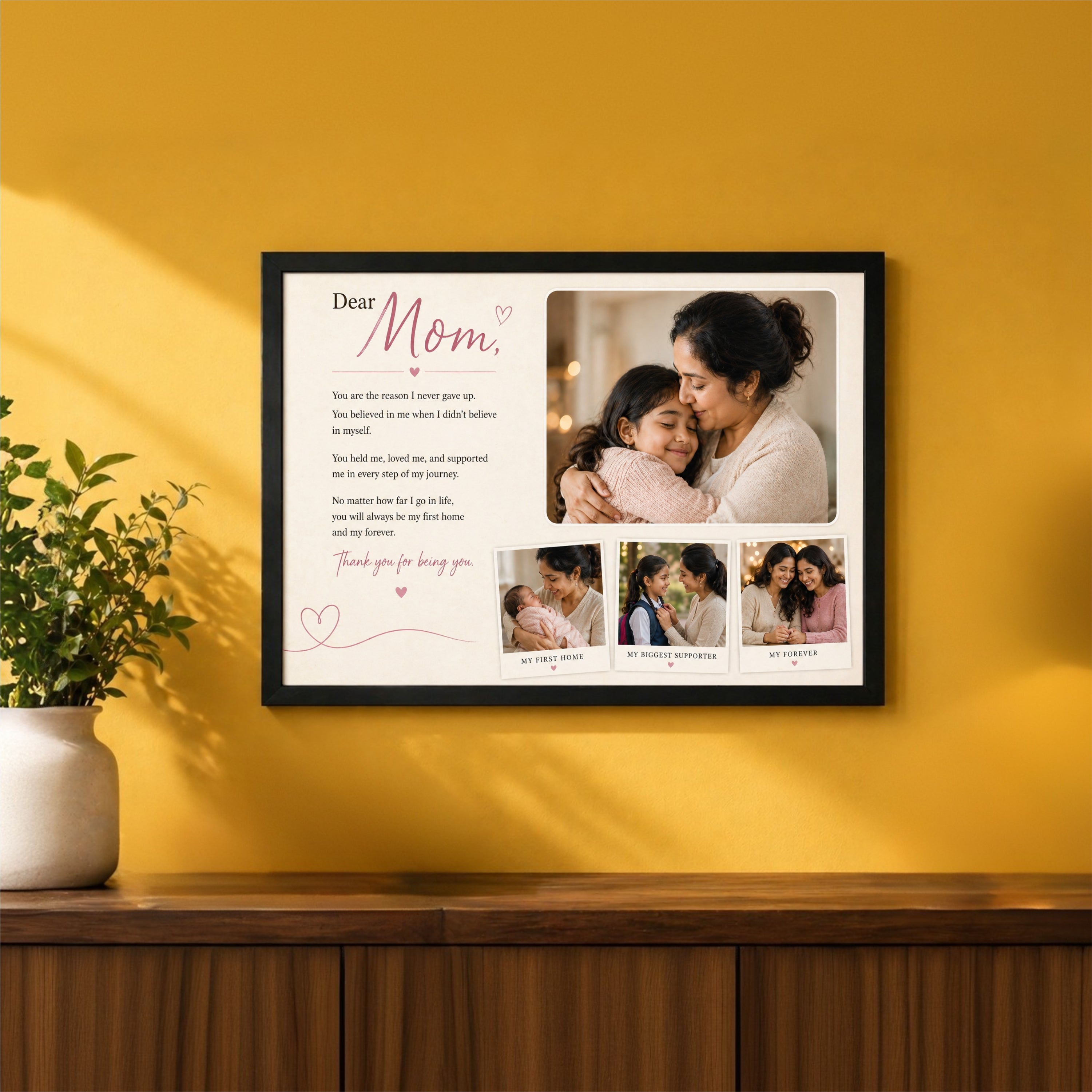 Letter to Mom – Personalized Photo Frame (10x16 Inch)