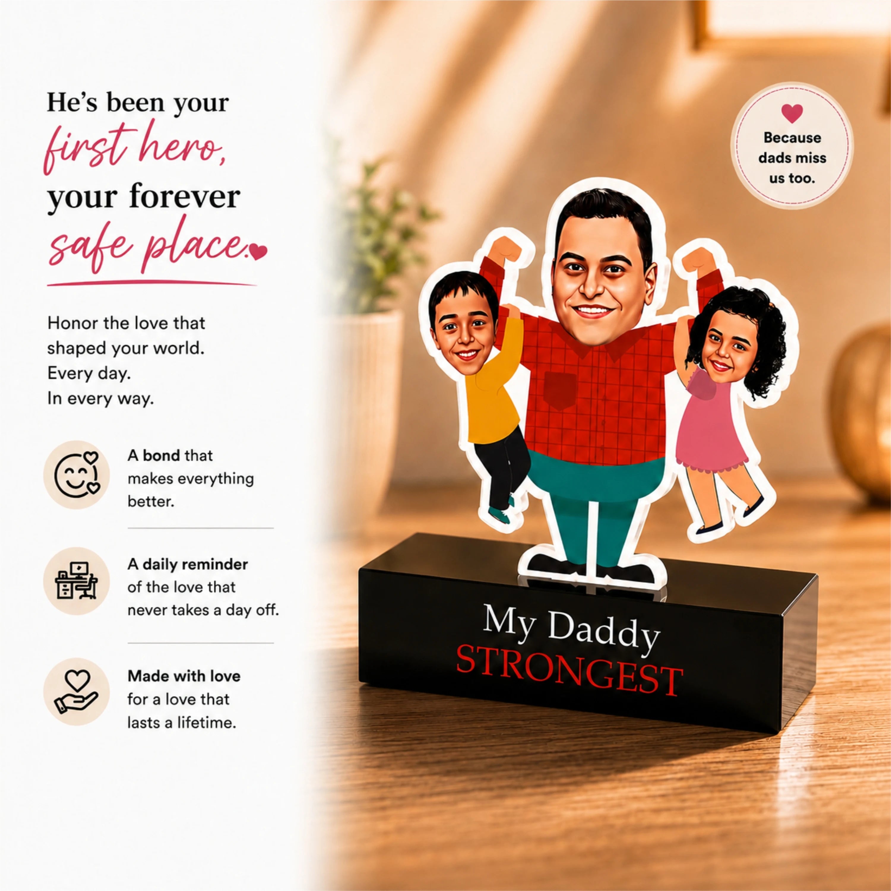 Strongest Daddy – Photo Caricature for Dad