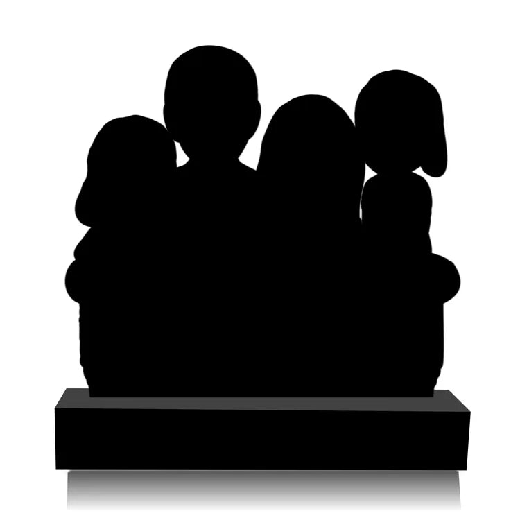 Funny Family Caricature Standee – “Ek Ghar, Full-Time Circus! 🤡” | Personalized Gift | Acrylic + MDF | 7x6x2 inch