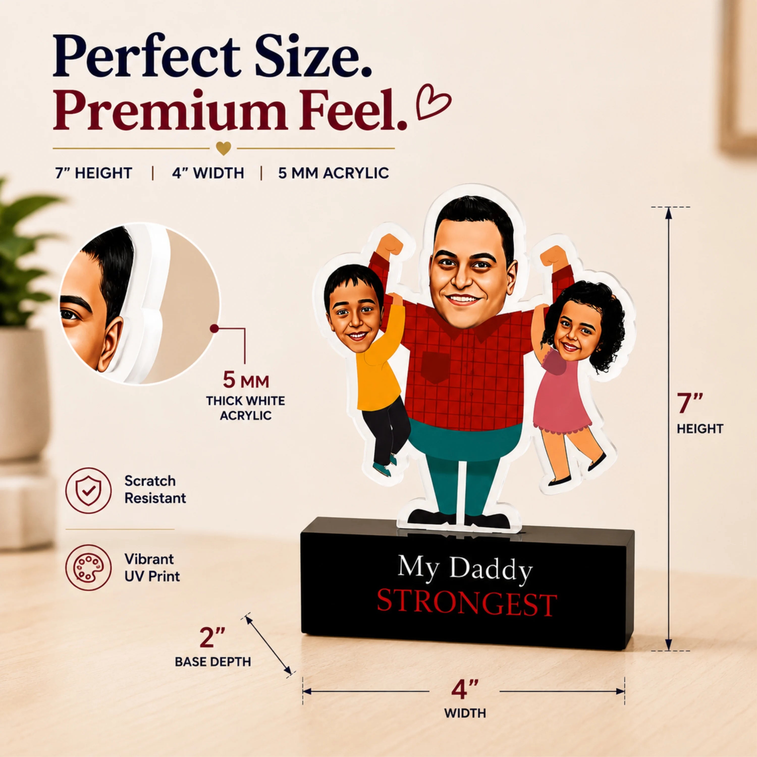 Strongest Daddy – Photo Caricature for Dad