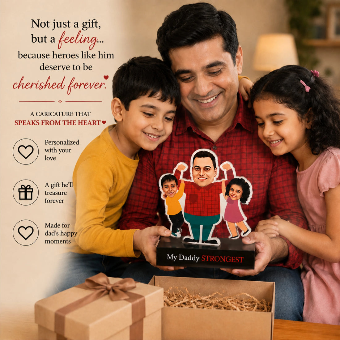 Strongest Daddy – Photo Caricature for Dad