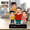 Strongest Daddy – Photo Caricature for Dad (3 - Kids)