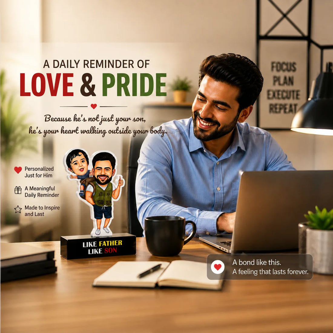 Fun Loving Dad Photo Caricature