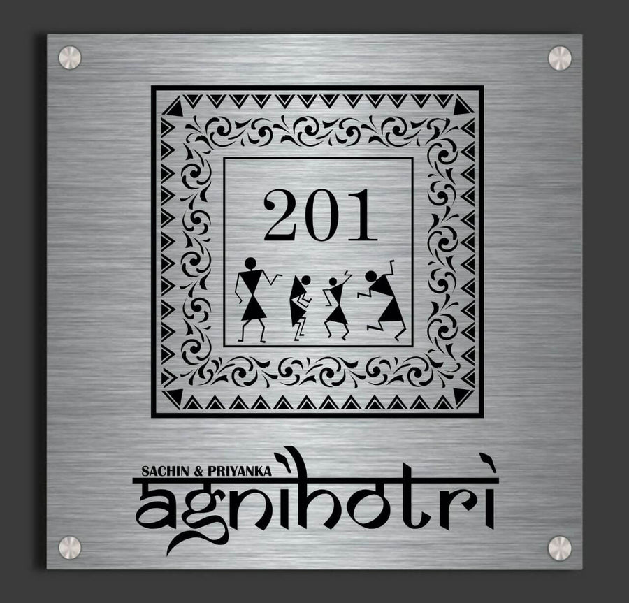 Door name plate - Warli Art Name plate