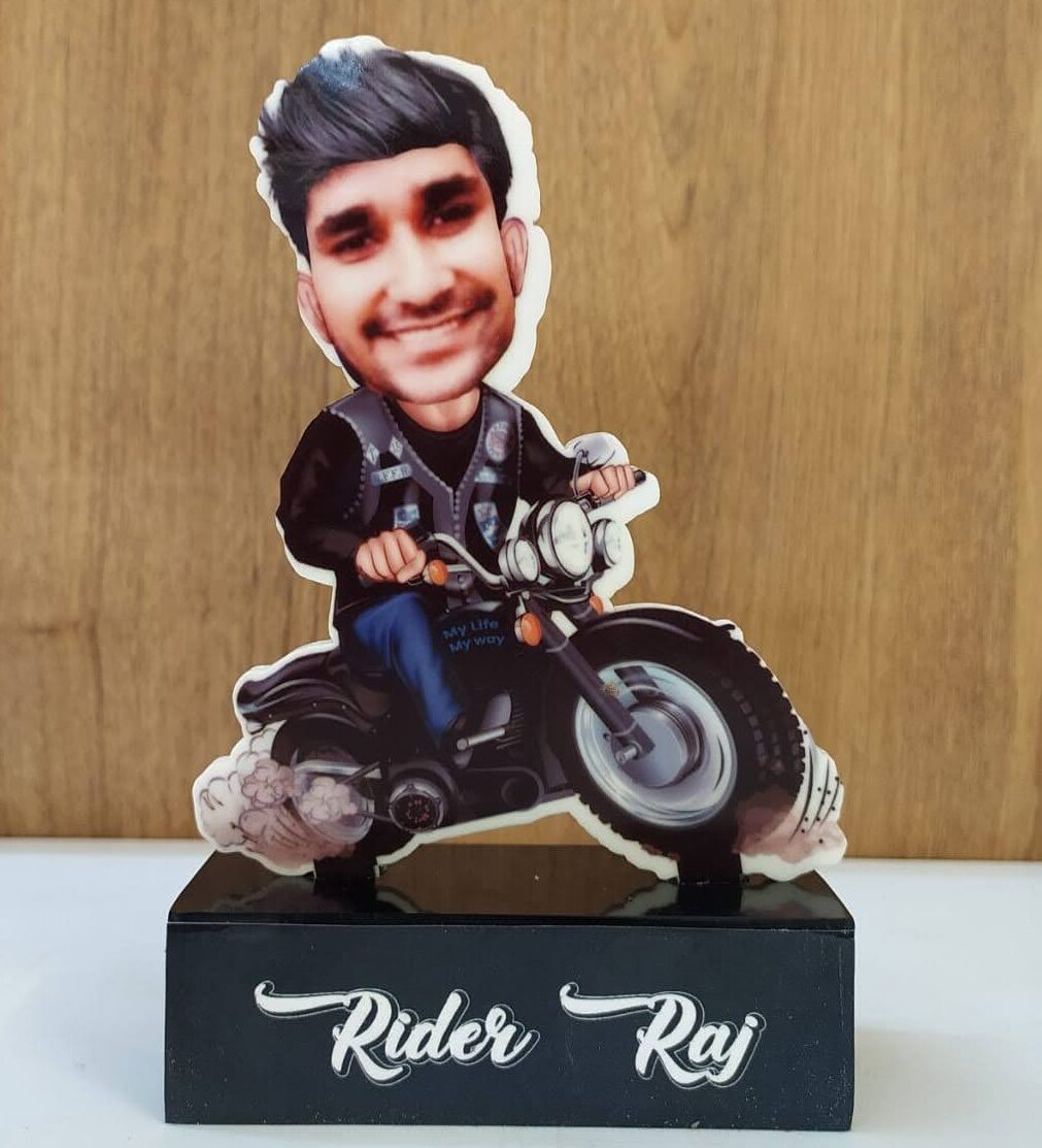 Bike rider caricature standee - A Gift for bike lovers