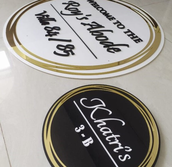 Rings of Gold – A Sassy Name Plate for Door