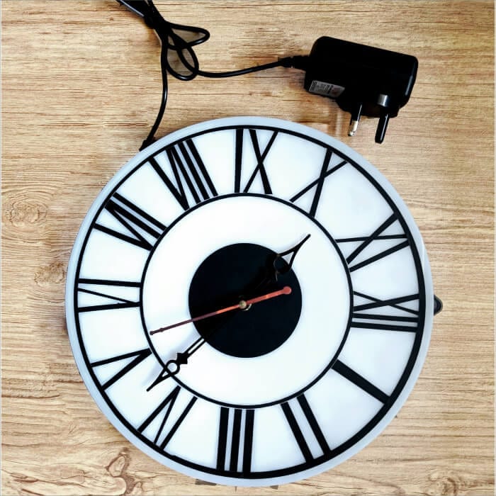 Times of Radiance - A back lit wall clock