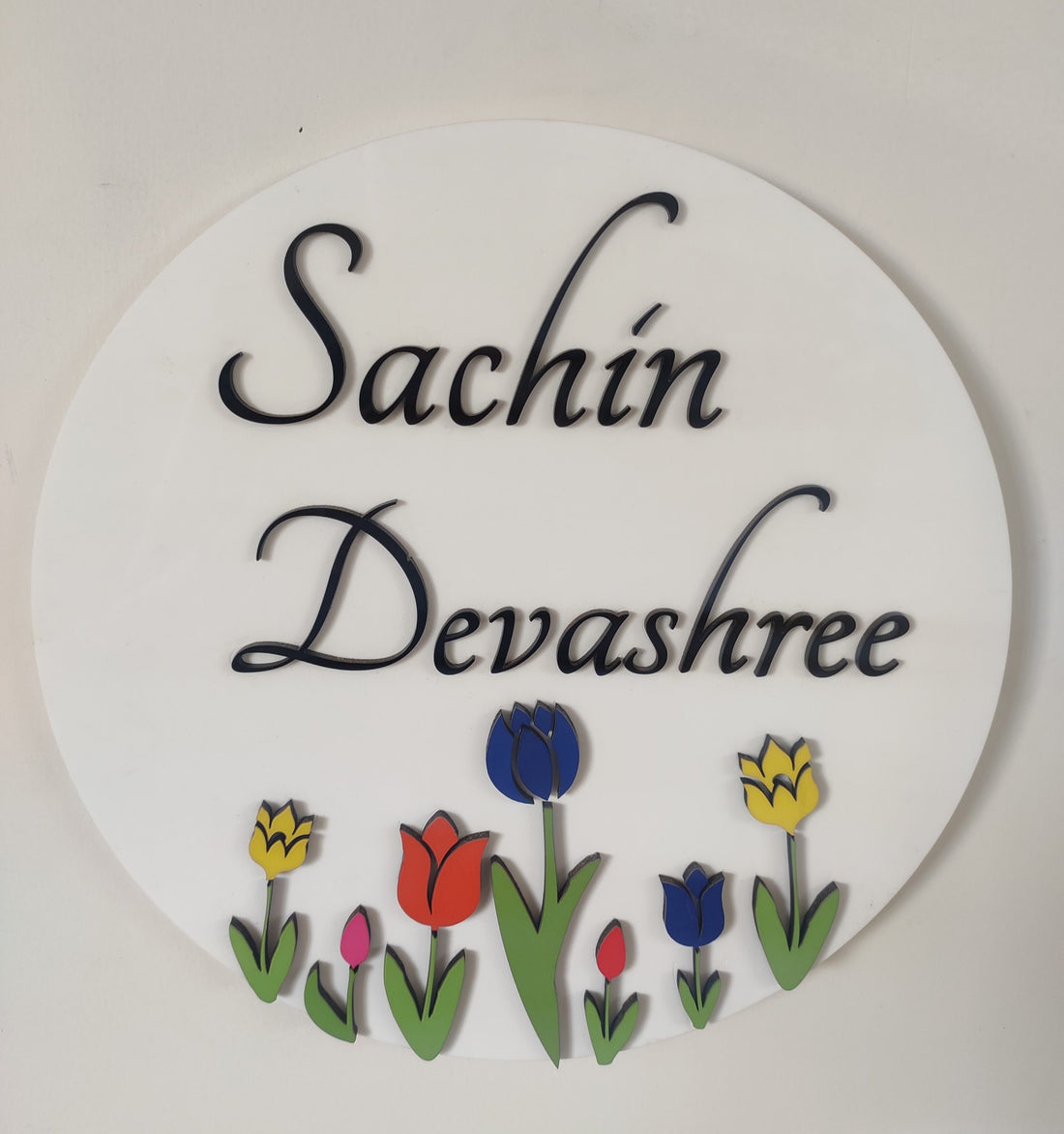 Tulip Garden - A Refreshing Name Plate