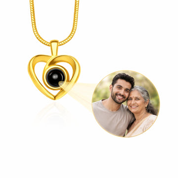 My World, With Me- Personalized Photo Necklace for Mom | Hidden Picture Projection Necklace | Gift for Mom from Kids | Custom Photo Jewellery