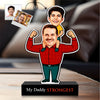 Strongest Daddy – Photo Caricature for Dad (1 - Kid)