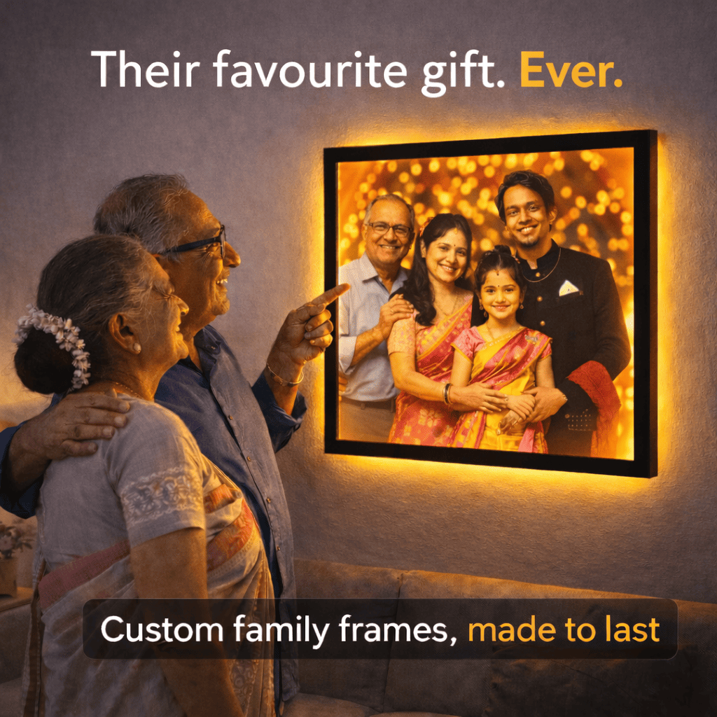 Acrylic Photo Frame for Wall – Frameless Glass-Like Premium Display | Modern Wall Mounted Family & Portrait Photo Frame