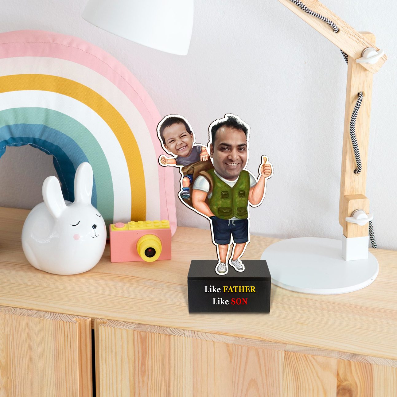 Fun Loving Dad Photo Caricature