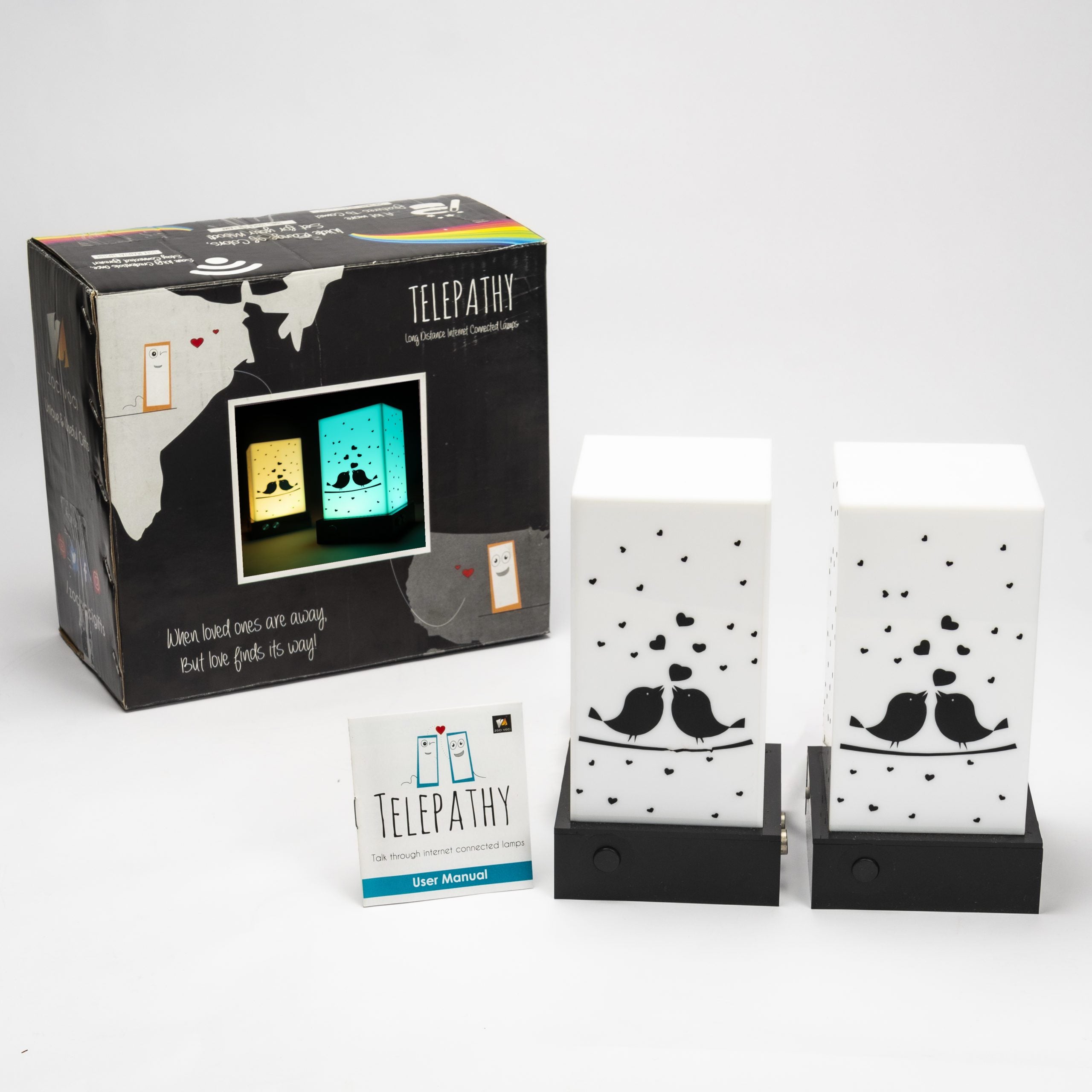Love birds Telepathy Friendship Lamps – Set of 2