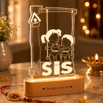 Rakhi gift for sister - Sister Love Lamp