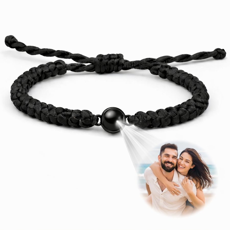 Zoci Voci Orbit - Photo Projection Bracelet for Couples – Hidden Picture Inside | Waterproof Stainless Steel Memory Bracelet | Gift for Husband, Wife & Anniversary