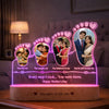 Because of You, Mom – Personalized 4 Photo LED Lamp for Mom | Mother’s Day Gift Idea (8x7 Inch Acrylic Lamp)