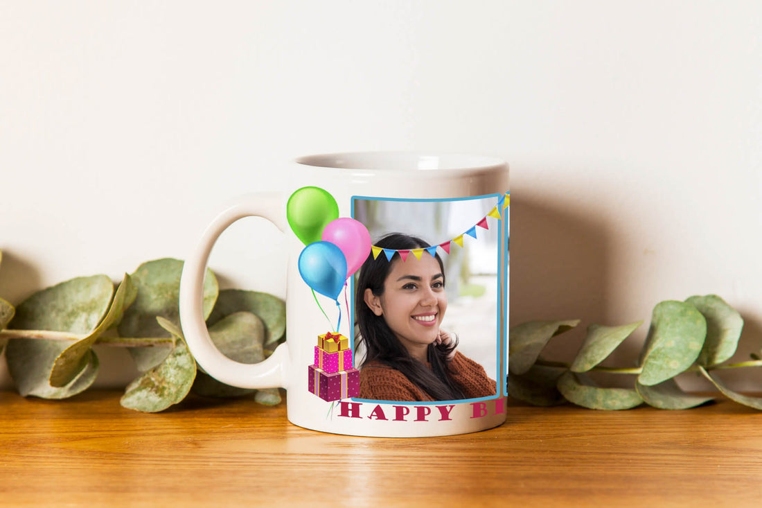Birthday wishes photo mug