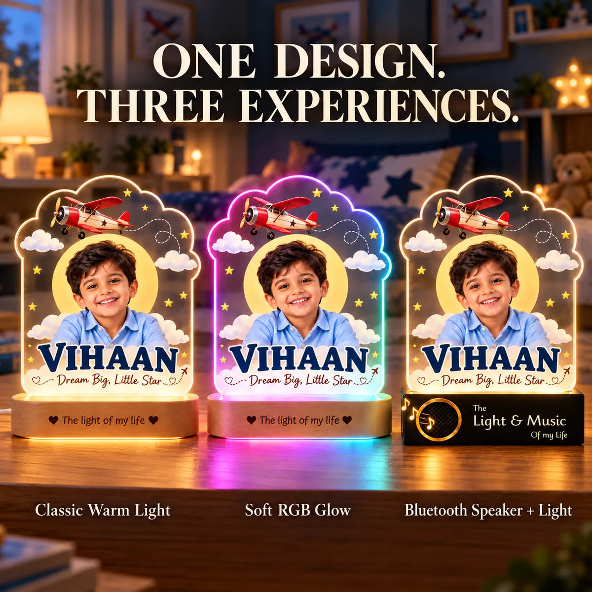Birthday Gift for Boys & Son – Personalized Photo Lamp