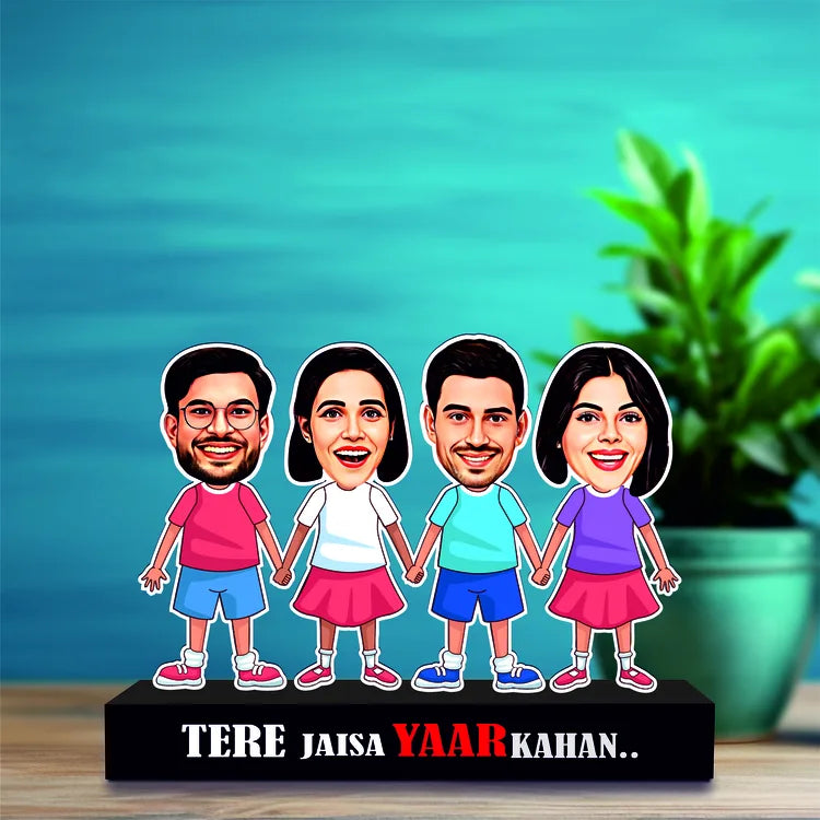 Siblings caricature standee