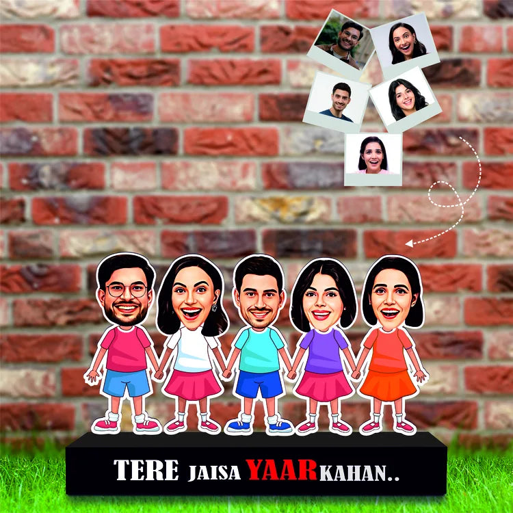 Siblings caricature standee