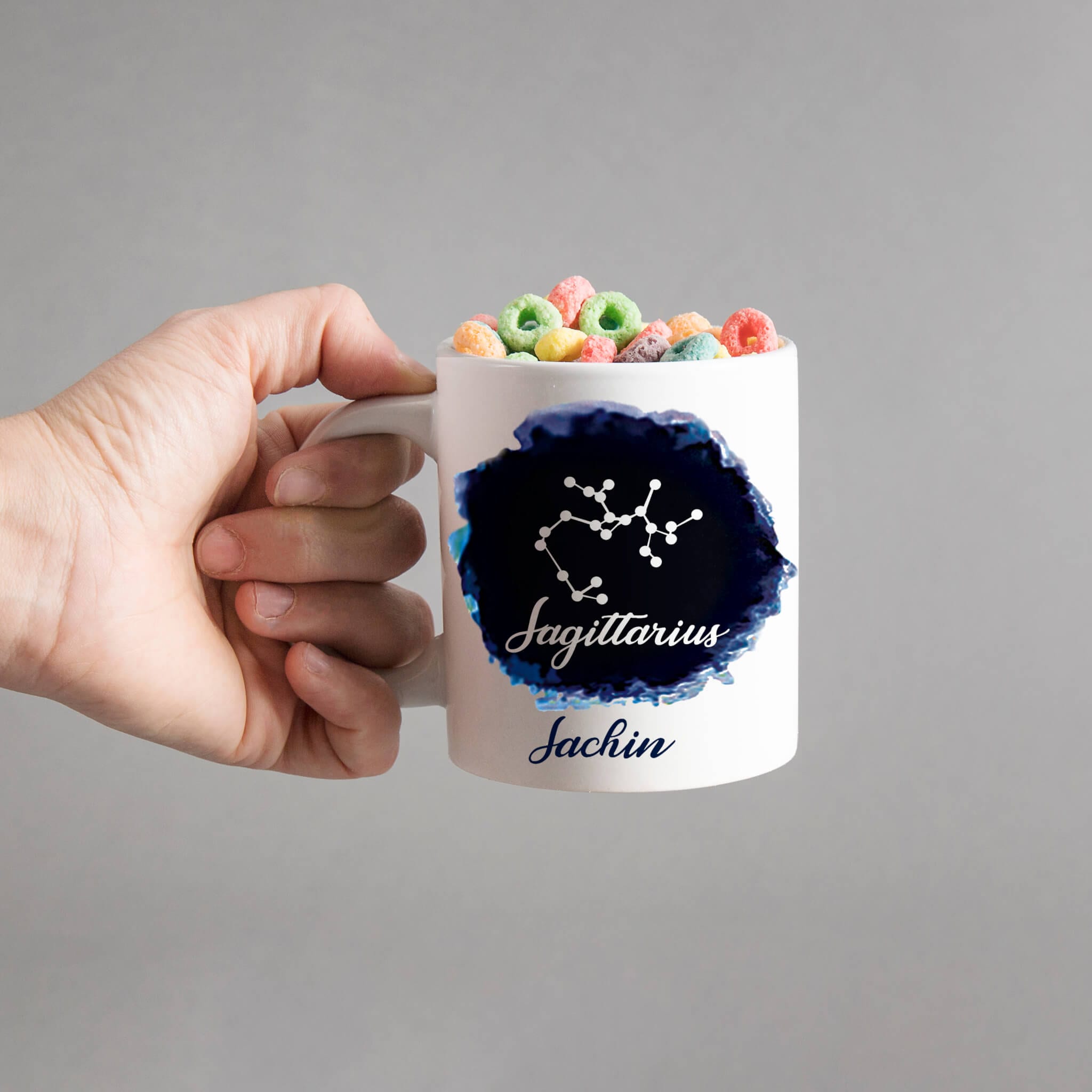 Sun sign personalized name mug