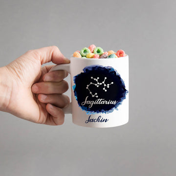 Sun sign personalized name mug
