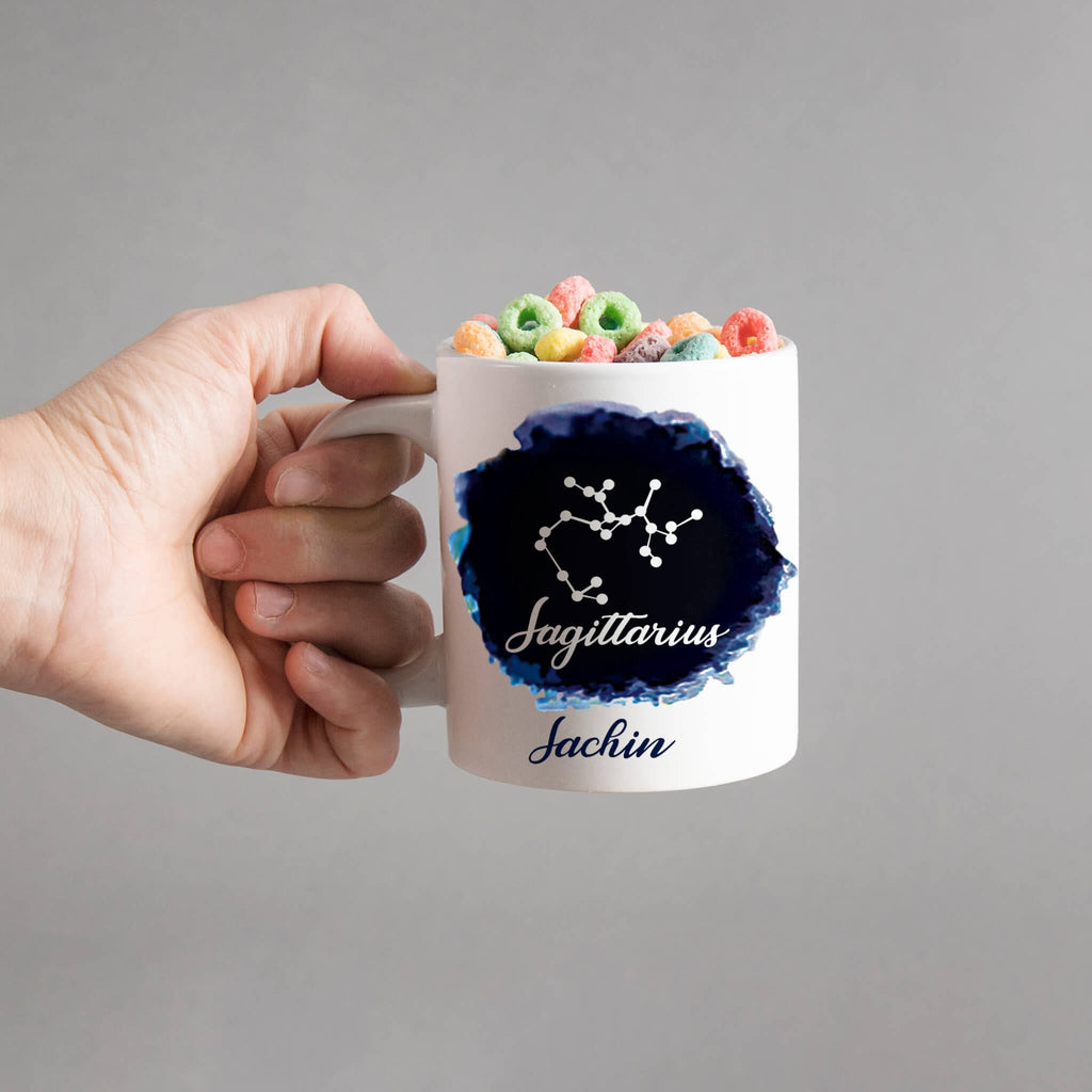 Sun sign personalized name mug
