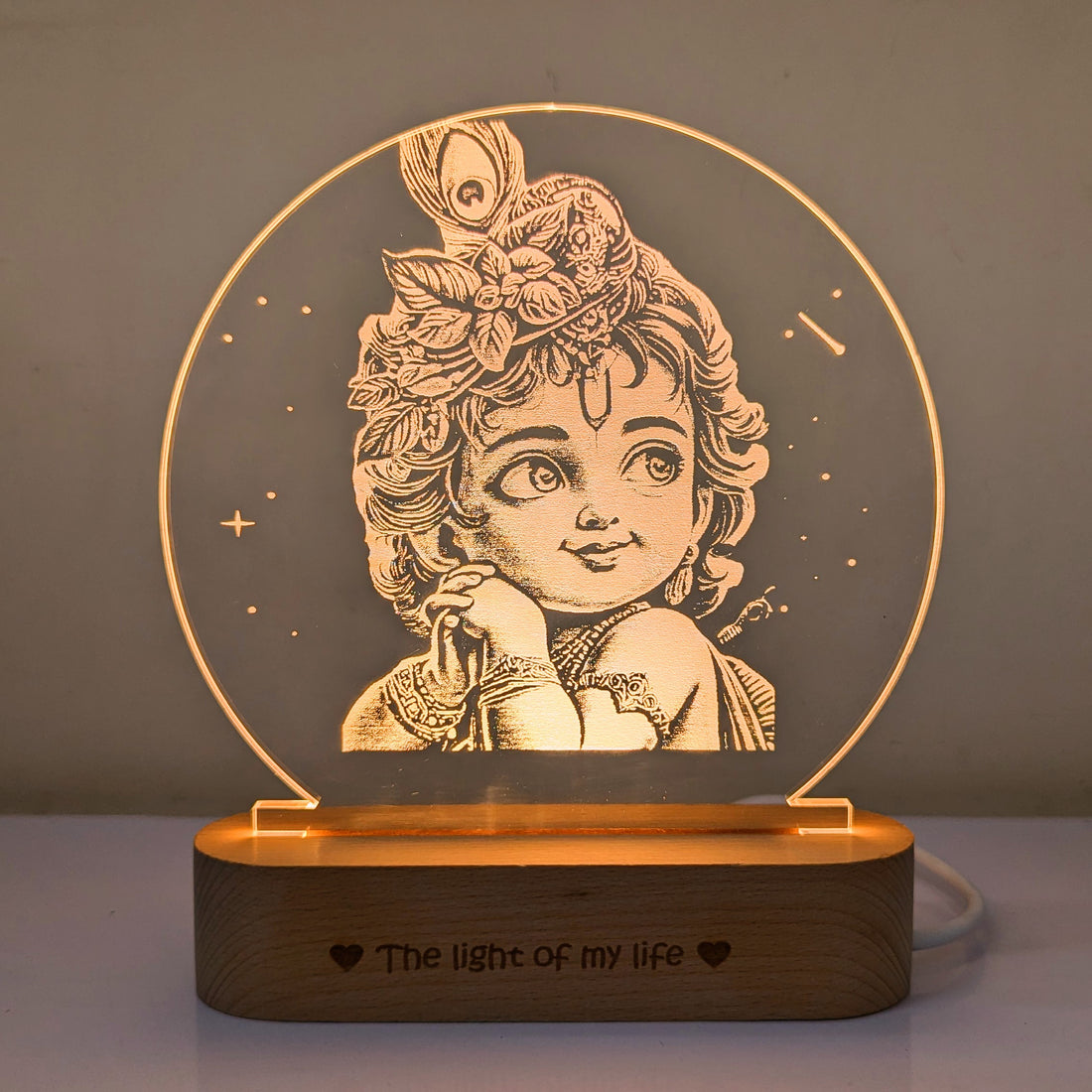 Bal Gopal - Krishna Photo Lamp