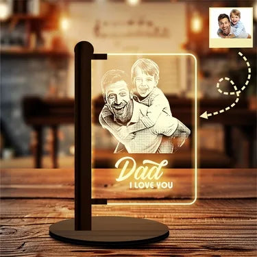 Dad & Me Lamp - Personalized gift for Father's Day