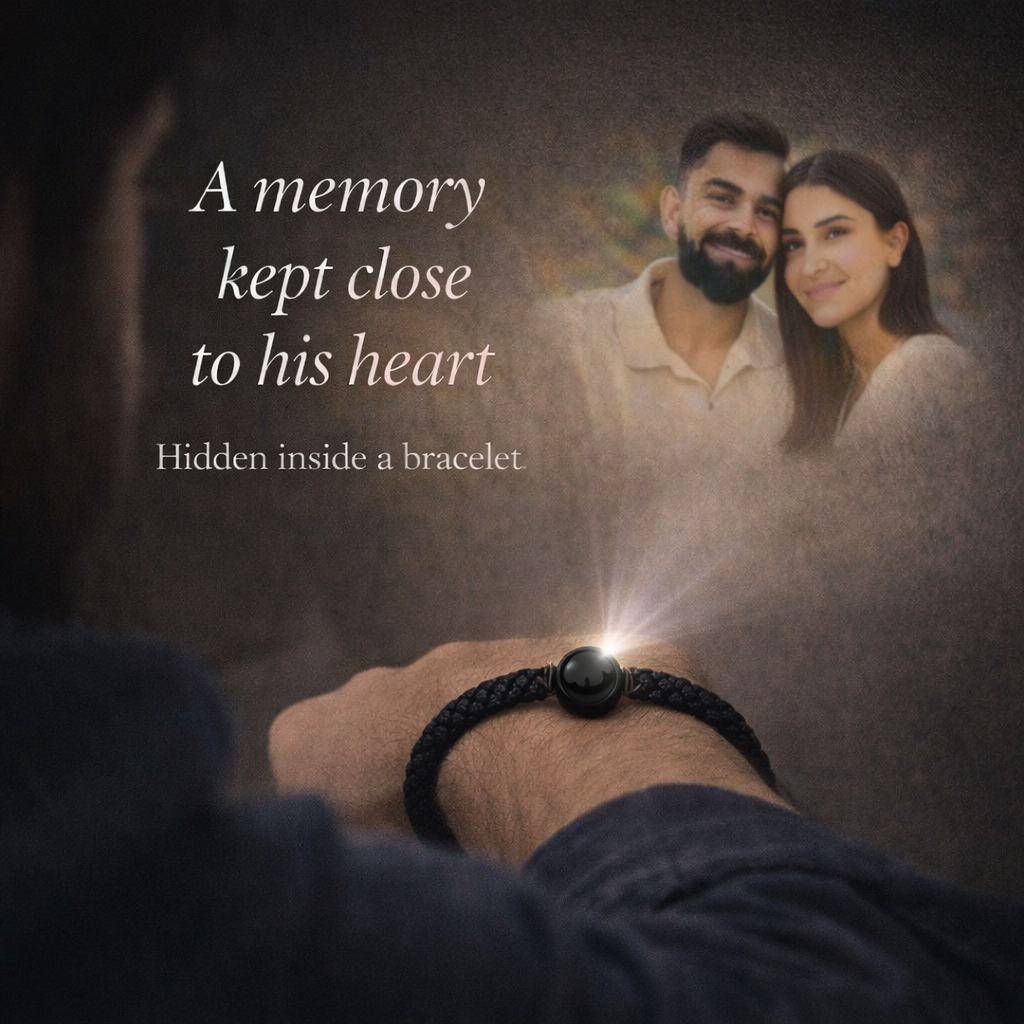 Zoci Voci Orbit - Photo Projection Bracelet for Couples – Hidden Picture Inside | Waterproof Stainless Steel Memory Bracelet | Gift for Husband, Wife & Anniversary