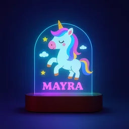 First Birthday Gift with Name – Personalized Unicorn Night Lamp for Girls