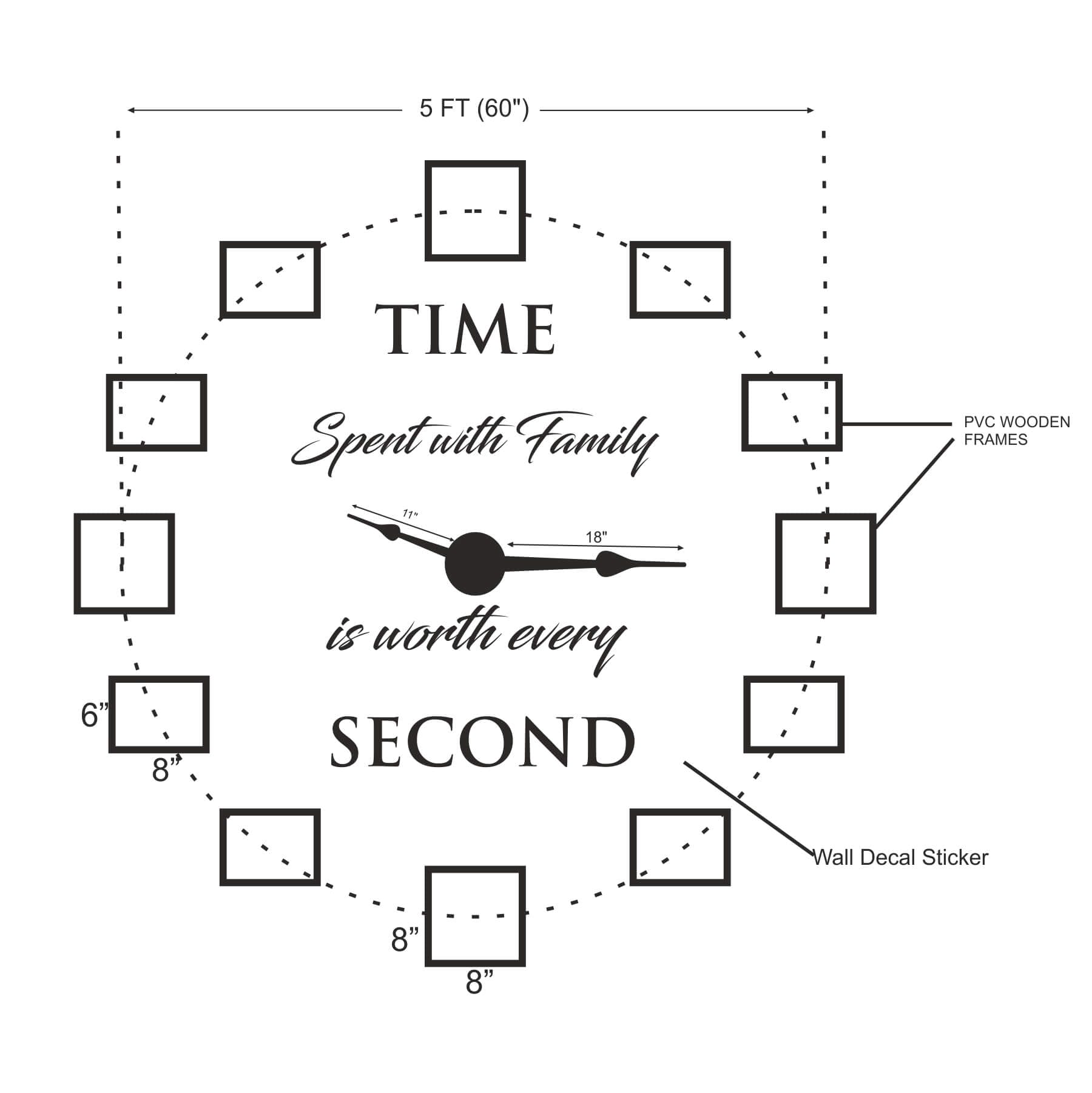 Family photo wall clock