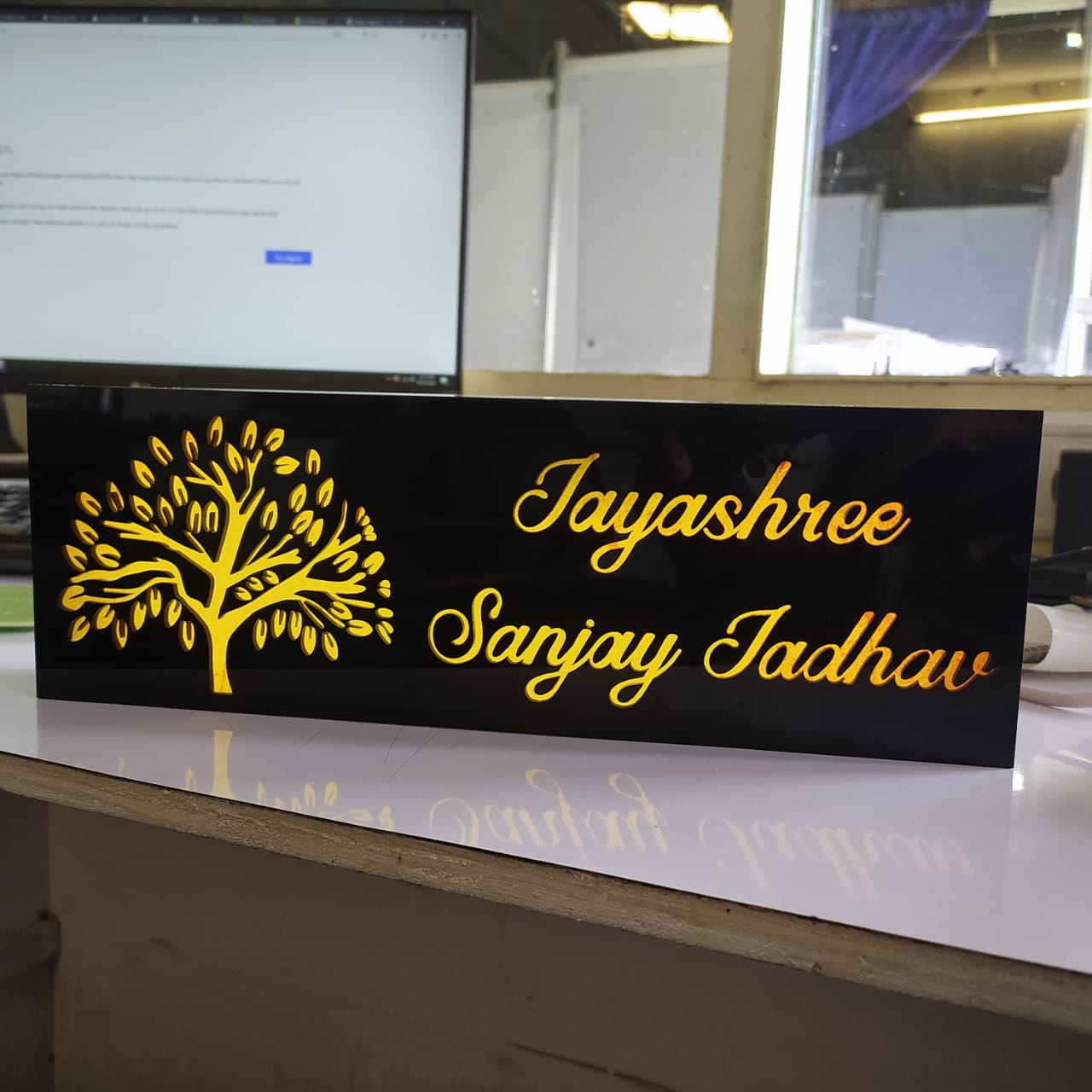 LED Name plate - 4 x 12