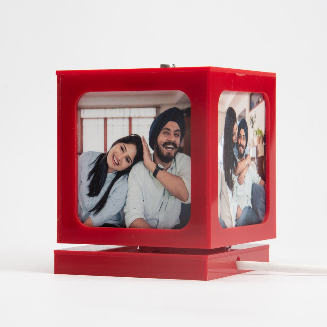 Anniversary Gift – Red Rotating Photo Lamp