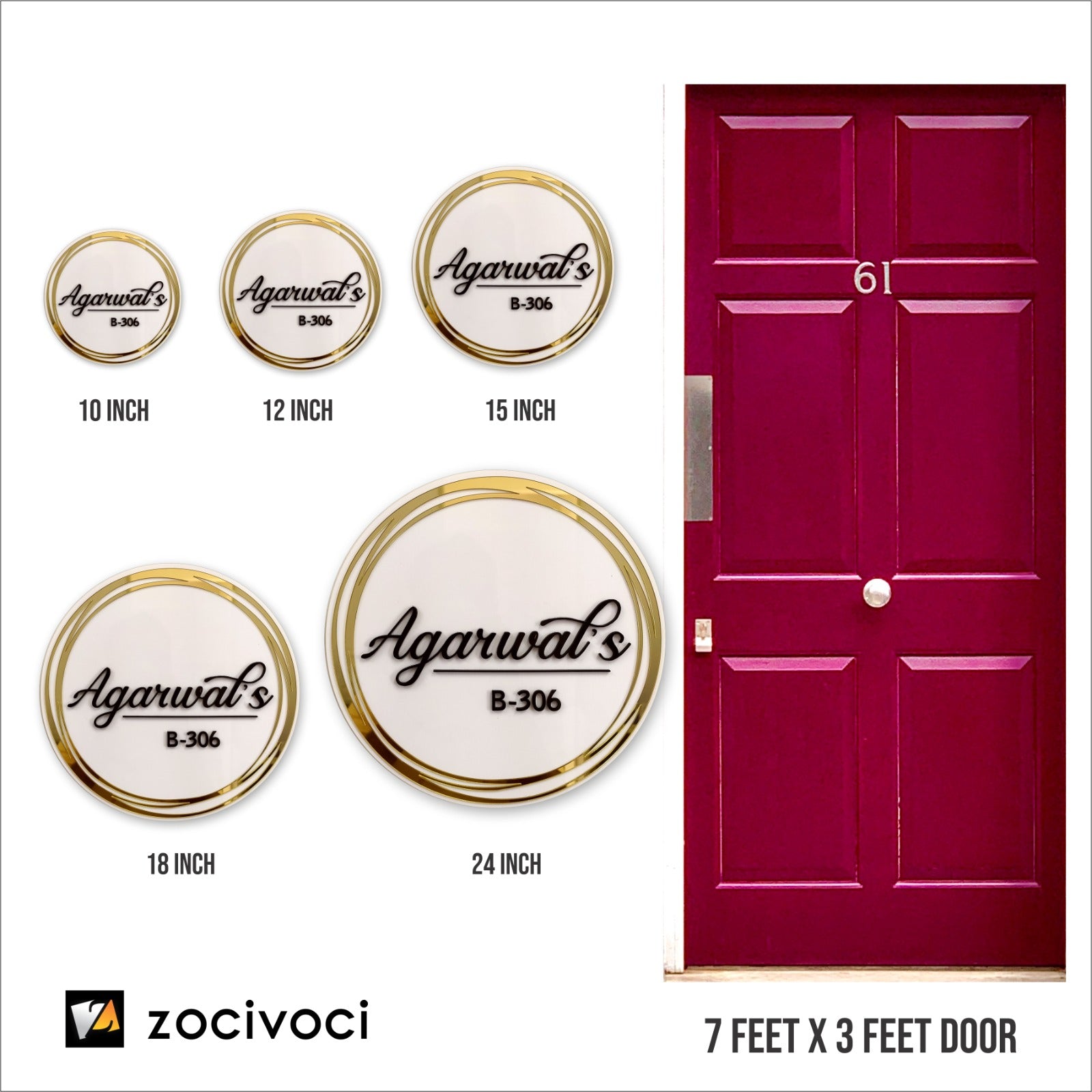 A Sassy Name Plate for door