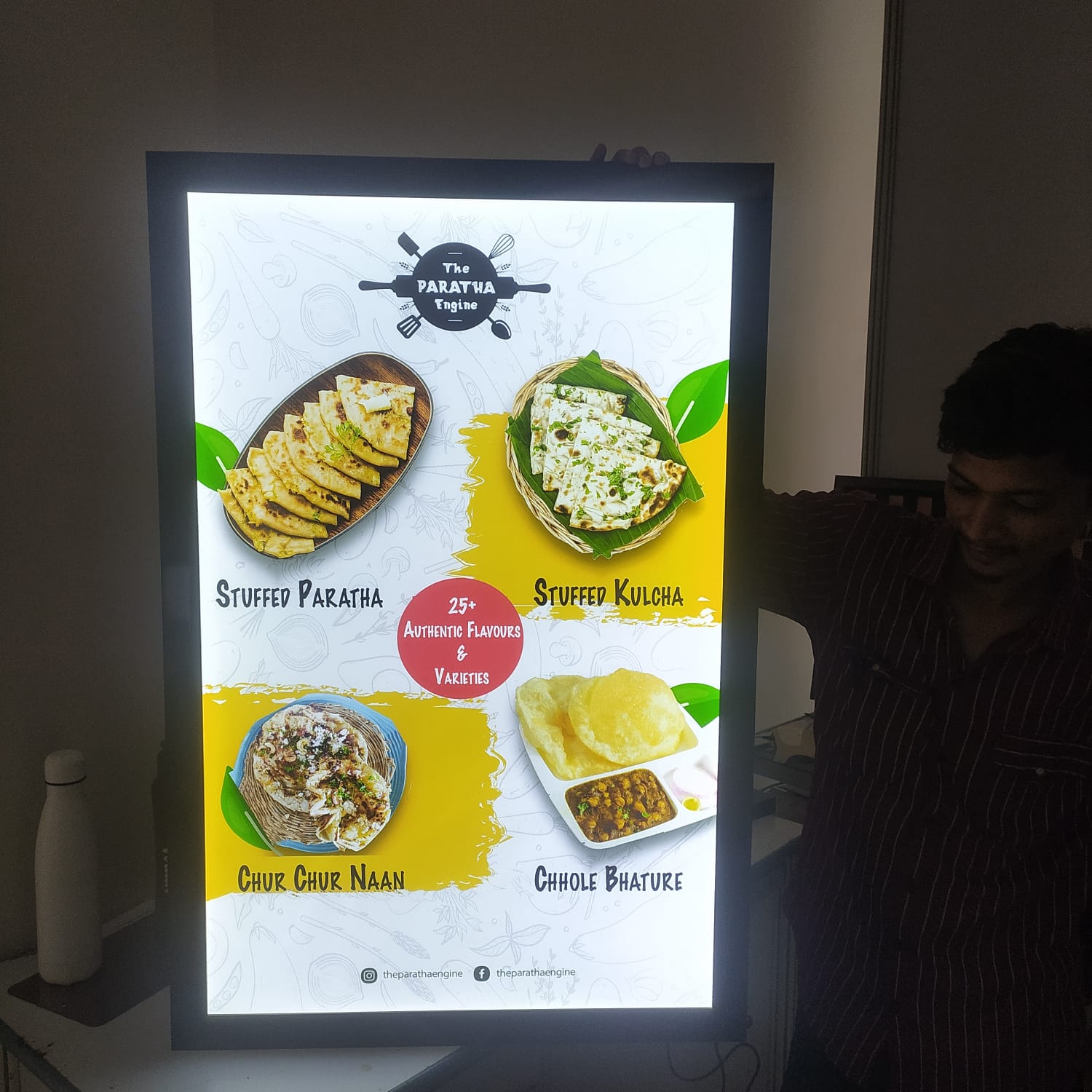 2 ft x 3 ft led photo frame for cafe