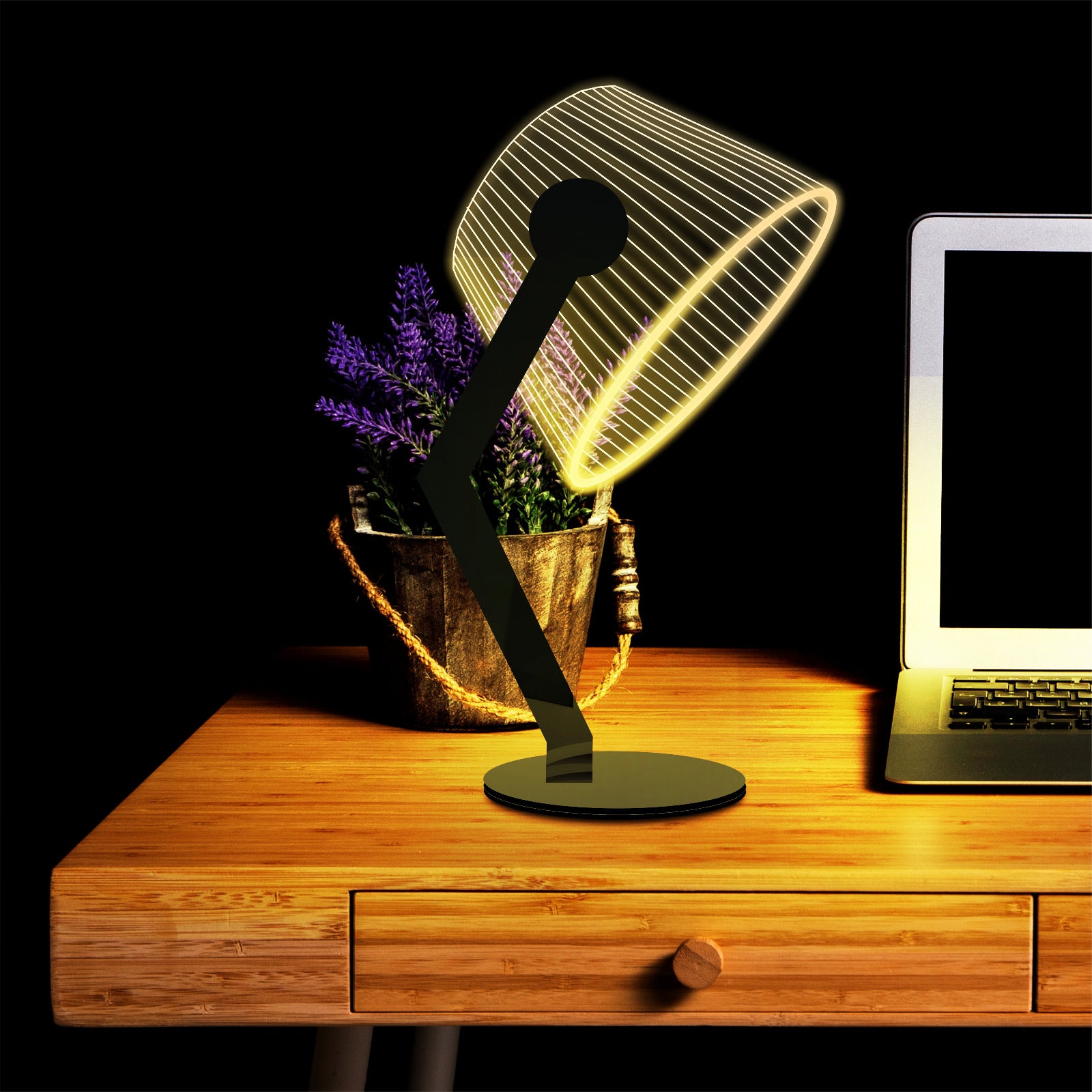 Minimalistic study lamp which is made with acrylic