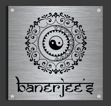 Harmony Mandala - Stainless Steel Name Plate. - 8 x 8 inch