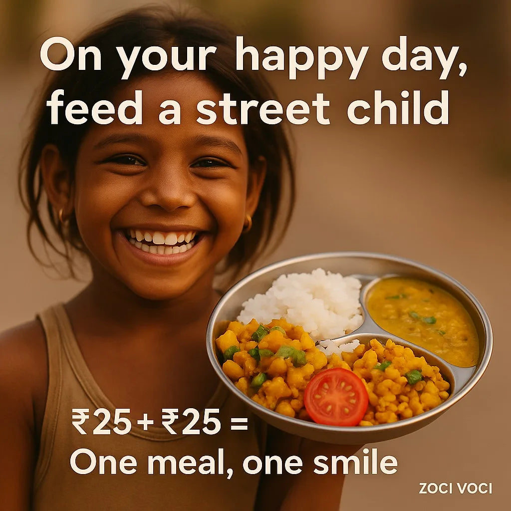 On your special day, feed a street child