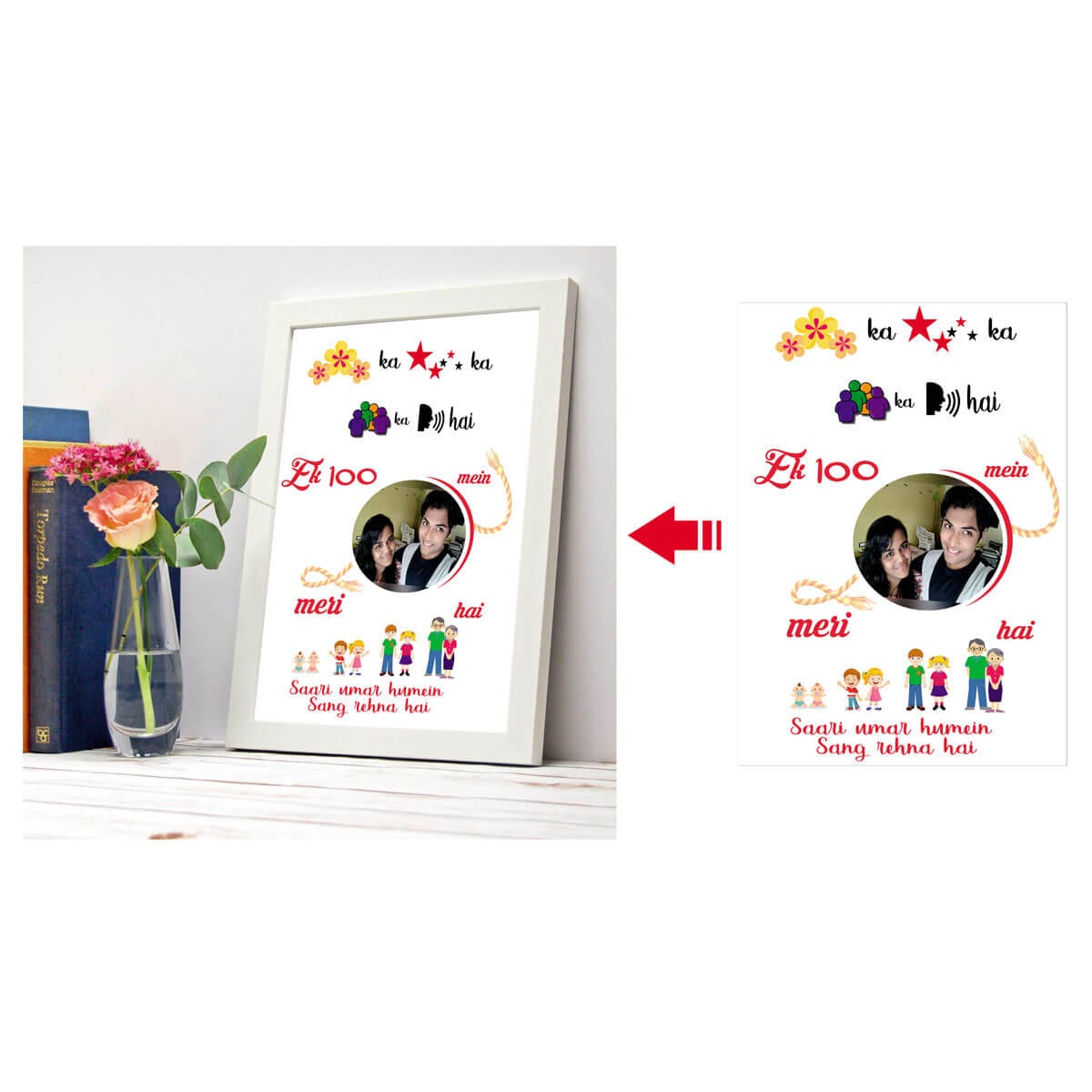 Ek Hazaro Me - Creative Personalized Gift for Sisters.