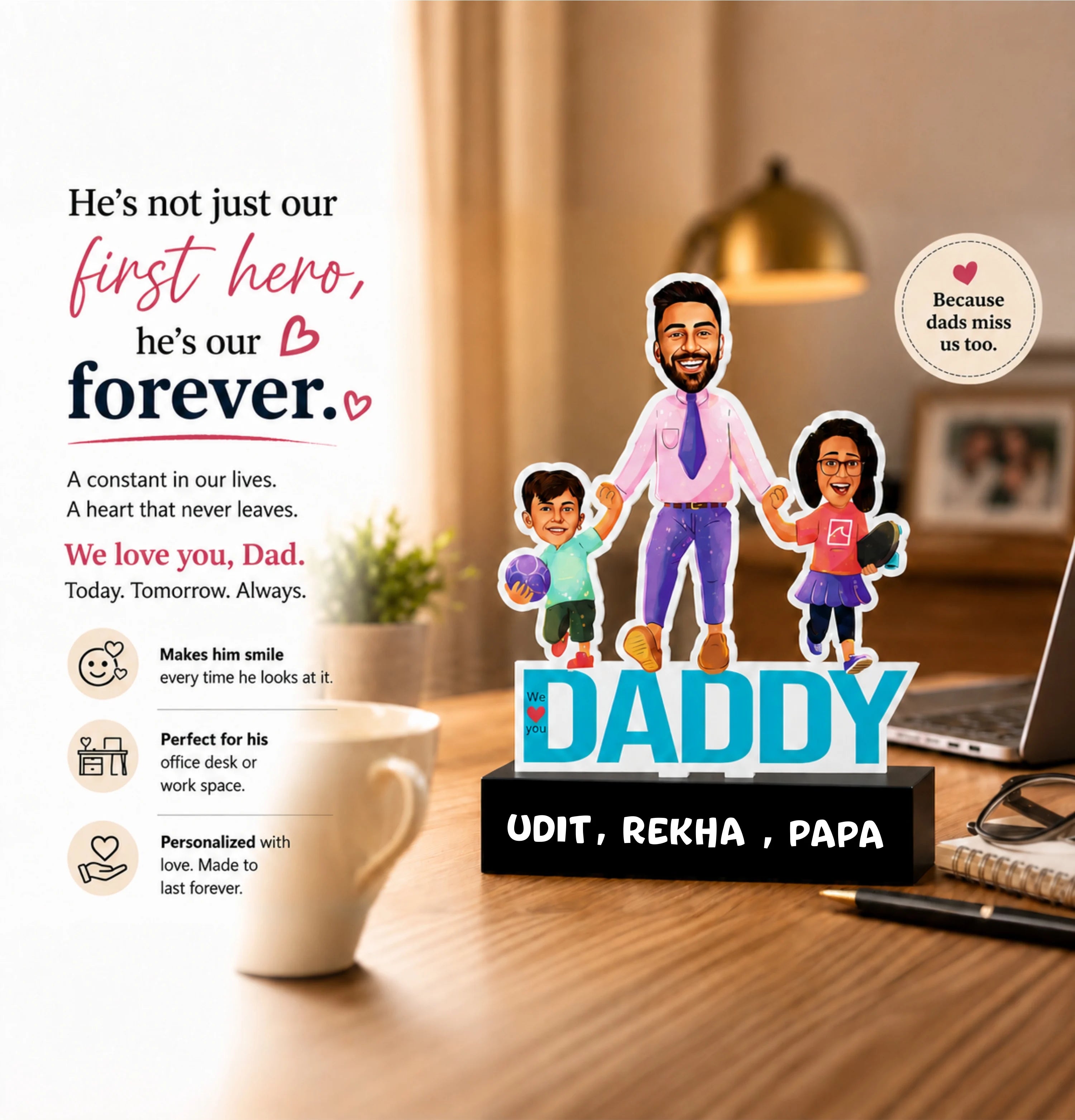 Dad & Co. Super Fun Caricature: A Joyful Gift for Dad!