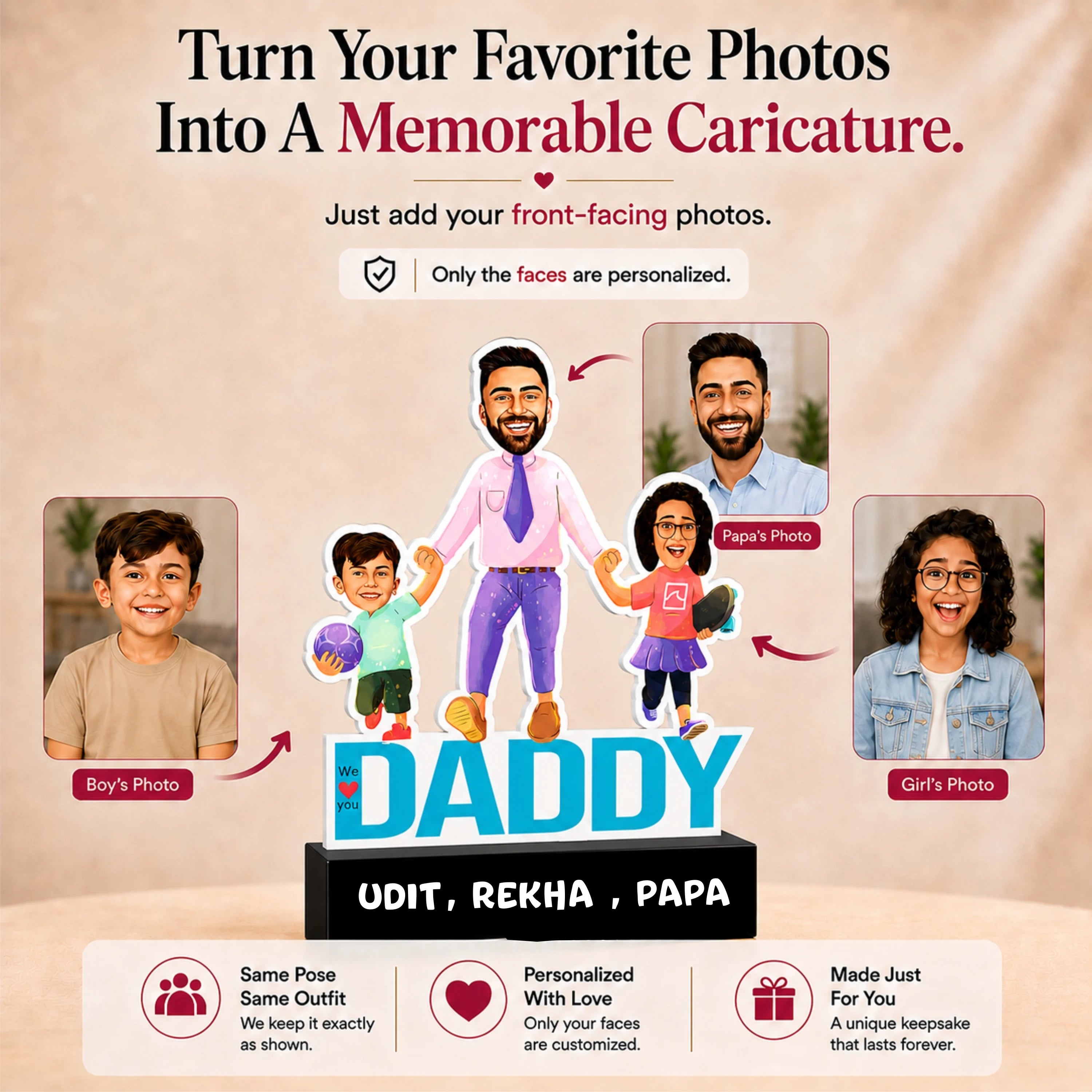 Dad & Co. Super Fun Caricature: A Joyful Gift for Dad!