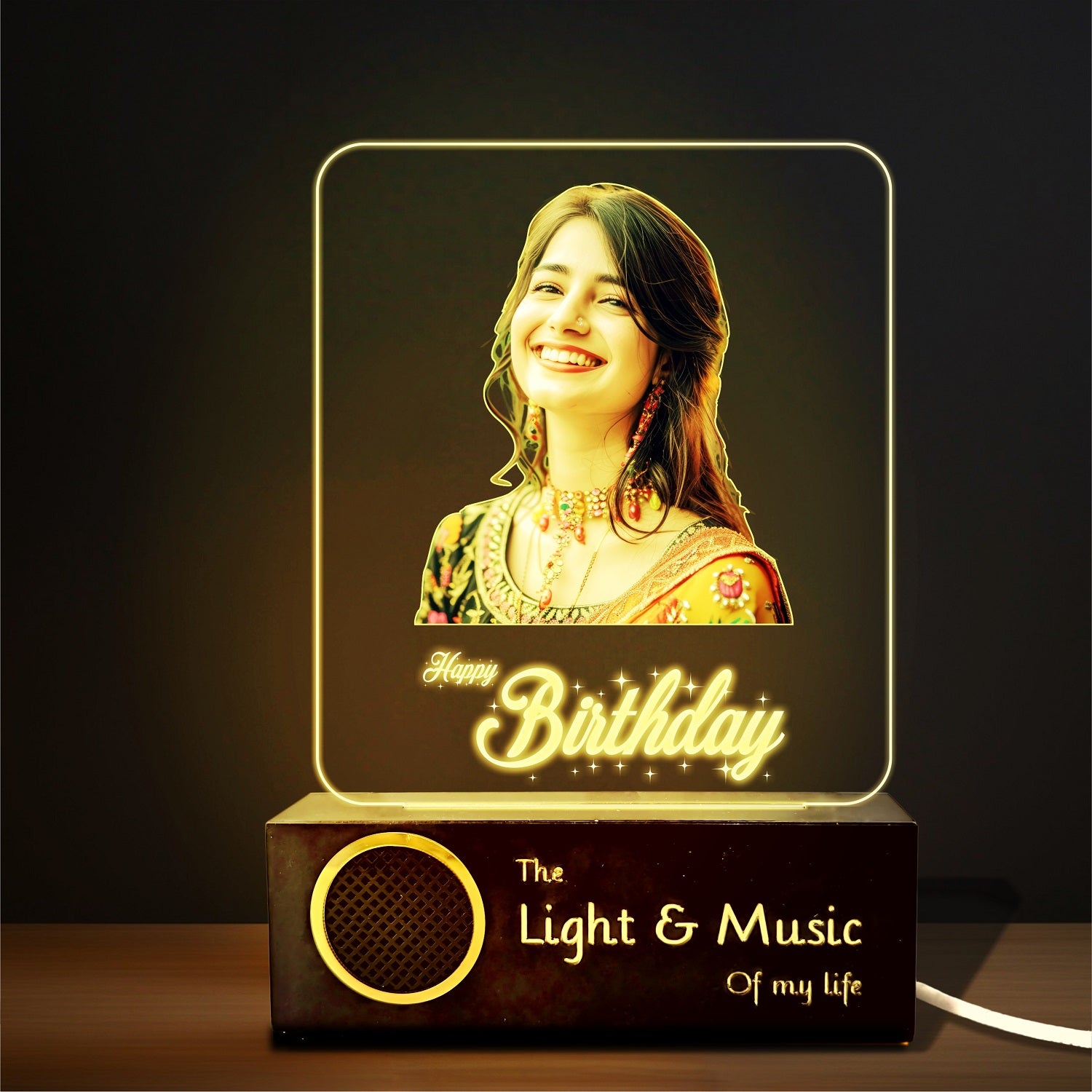 B'day Bliss Photo Lamp - Personalized Gift For Birthdays