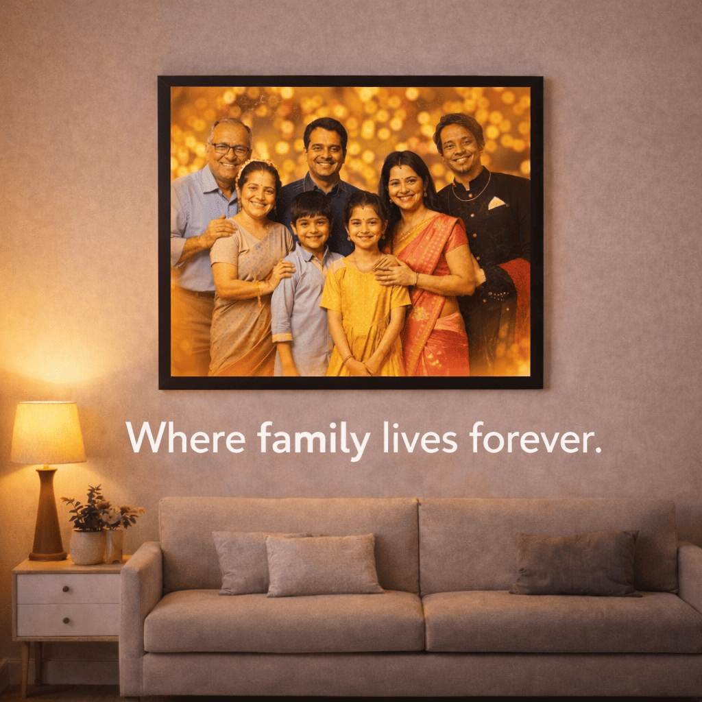 Acrylic Photo Frame for Wall – Frameless Glass-Like Premium Display | Modern Wall Mounted Family & Portrait Photo Frame