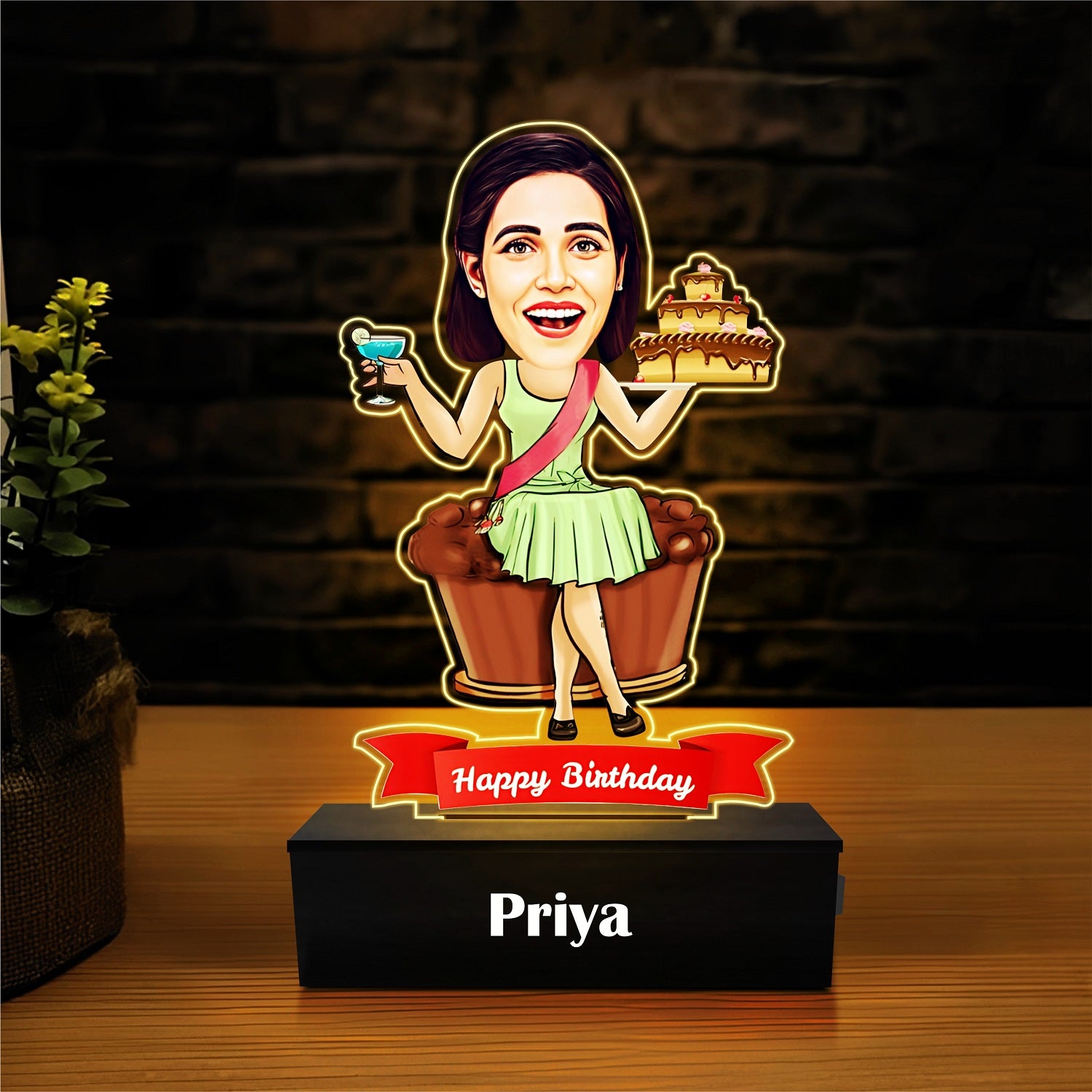 Forever young birthday caricature standee