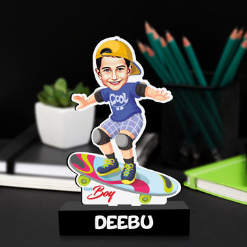 Cool Skater Boy Caricature Cutout Standee