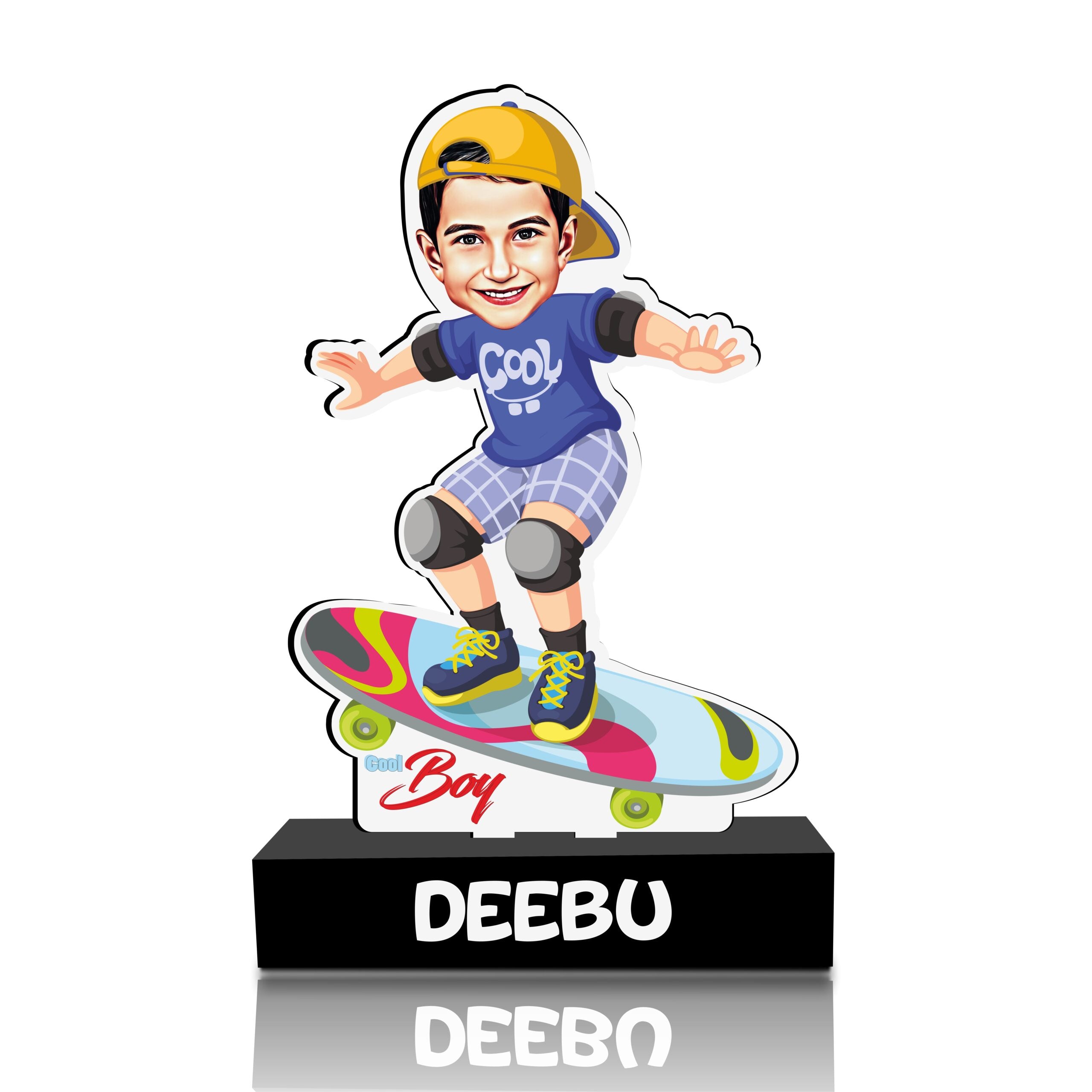 Cool Skater Boy Caricature Cutout Standee