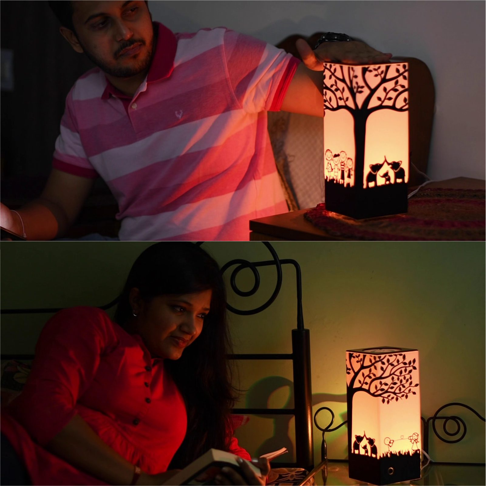 Valentines day gift long distance lamp